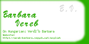 barbara vereb business card